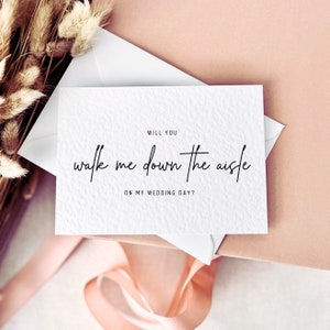 Elegante "Llévame al altar" / Regalo para papá, Tarjeta de propuesta para mamá, Regalo de boda personalizado de la novia, Regálame un recuerdo de boda