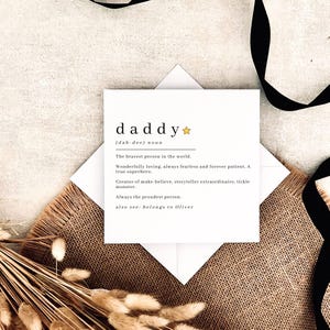 carte personnalisée pour la fête des pères | Impression définition spéciale papa fête des pères carte d'enfants, cadeau pour papa et bébé, carte d'enfants