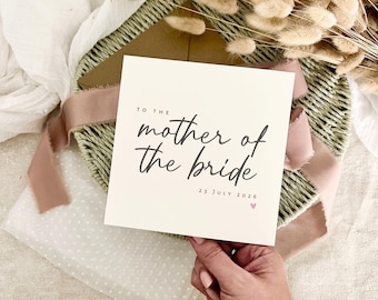 Mother of the Bride Greeting Card - Wedding Day Thank You for Brides Mum - Personalised Keepsake Gift