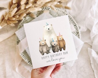 Verjaardagskaart voor mama - Gepersonaliseerde gelukkige verjaardag mama van kinderen, verjaardagscadeau voor ouder van kind
