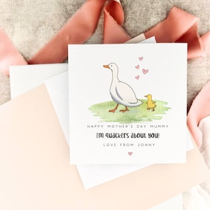 Biglietto personalizzato per la festa della mamma / Piccoli anatroccoli Biglietto per la festa della mamma per la mamma Regalo per lei dai bambini, biglietto per la mamma Ricordo speciale per la tata