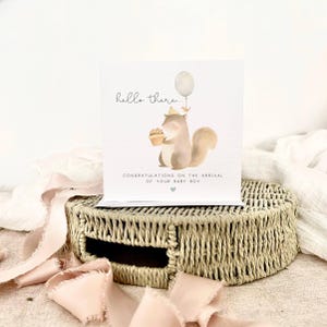 carte personnalisée bébé garçon | Impression mignonne de chambre de bébé pour un nouveau cadeau de naissance, carte de panier de félicitations pour nouveau-né, nouvel arrivage de bébé pour couple