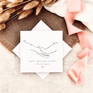 Carte d'anniversaire pour maman | Nom et empreinte de pied personnalisés, souvenir spécial pour maman, carte pour nounou, cadeau pour elle, 1er anniversaire de maman