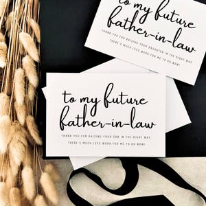 Para meu futuro sogro | Cartão da nora, Presente do genro, Cartão para o dia do casamento, Cartão postal personalizado para o pai | Obrigado