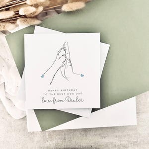 Tarjeta de cumpleaños para papá de perro / Personalizada con amor de los perros, la mejor tarjeta para papá de perro, regalo de feliz cumpleaños de la mascota, regalo para papá de perro para él