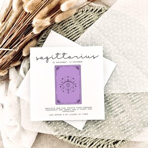 Sagittarius Birthday Card | Personalised Astrology Birthday Card, Sagittarius Star Sign Card, Birth Month Fun Gift for Friend on Birthday