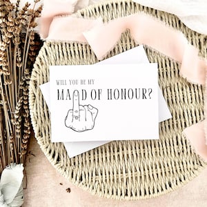 Cadeau de proposition de demoiselle d'honneur | Carte postale de mariage, carte sera-tu ma demoiselle d'honneur amusante, cadeau boîte aux lettres personnalisé pour elle