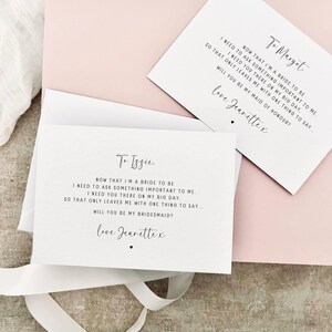 Poème personnalisé pour demoiselle d'honneur, cadeau de demoiselle d'honneur pour elle, souvenir de mariage pour meilleure amie, carte postale pour boîte Will You Be My Bridesmaid