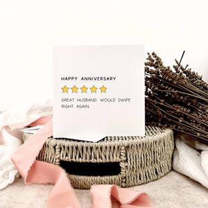Carte d'anniversaire pour lui | Faites glisser vers la droite Carte d'application de rencontres pour petit ami, cadeau d'anniversaire amusant pour mari, blague de rencontres en ligne sur Internet