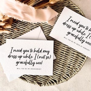 Halt mein Kleid | Brautjungfer Vorschlag Geschenk für Sie, Trauzeugin Vorschlag Hochzeitskarte, Personalisierte Willst Du Meine Brautjungfer Box Postkarte sein