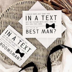 Envoyé un texte Noeud papillon | Cadeau de proposition de garçon d'honneur pour lui, carte personnalisée Soyez mon témoin, boîte Serez-vous mon garçon d'honneur, cadeau Usher fantaisie