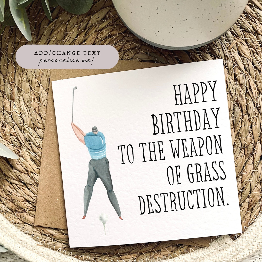 Funny Golf Greeting Card Birthday Card, Retirement Card, Golfer Gift