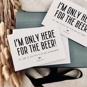 pour la bière | Cadeau garçon d'honneur pour homme, carte de vœux pour homme d'honneur, carte postale Serez-vous mon garçon d'honneur, cadeau de mariage personnalisé pour homme d'honneur