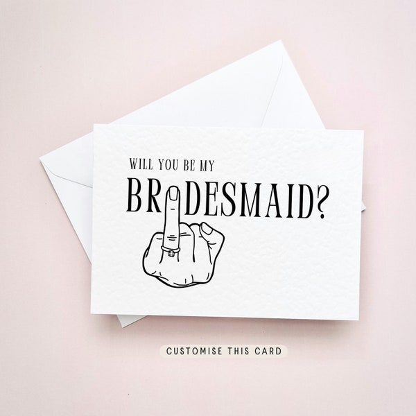 Will you be my Bridesmaid Proposal Postcard | Bridal Party Proposal Box Card, Personalised Letterbox Gift for Her, Fun Bridesmaid Ask Card