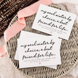 Be My Bridesmaid Proposal Card, Maid of Honour Proposal Keepsake, Personalised Bridal Party Role - Soul Sister