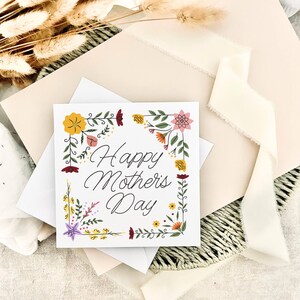carte pour la fête des mères | Carte pour maman pour la fête des mères, cadeau pour elle de la part des enfants, carte pour grand-mère et maman, impression florale personnalisée spéciale
