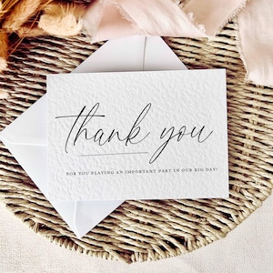 Merci carte postale du jour du mariage | Carte personnalisée pour le lieu du mariage, cadeau pour fleuriste, maquilleuse de mariage, cadeau photographe de la mariée