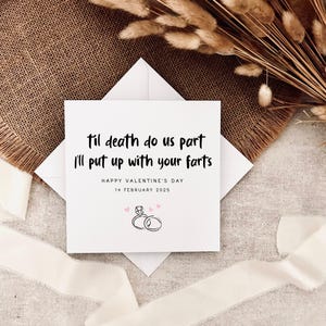 Tarjeta de San Valentín para pareja / Tarjeta divertida para esposa, regalo para esposo, tarjeta para novio, tarjeta de San Valentín para novia, tarjeta de pedo de broma