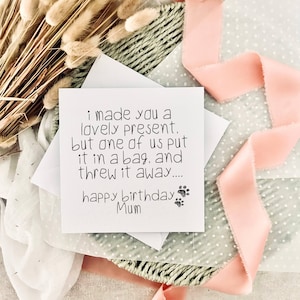 Biglietto di auguri di compleanno per mamma di cane / Amore dal cane, divertente biglietto di auguri di compleanno da animale domestico, regalo per amanti dei cani, biglietto di auguri per tata di cani, personalizzato da cucciolo