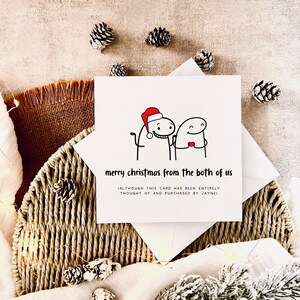Carte de Noël de nous deux - personnalisée de bonne humeur pour un couple, carte de vœux pour les deux, carte de famille, cadeau pour les parents