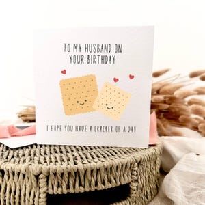 Cartão de aniversário para marido | Cartão de aniversário com trocadilho engraçado para ele, presente de aniversário personalizado para marido, cartão de aniversário com piada fofa para namorado