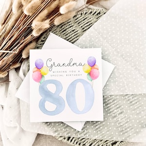 80e anniversaire | Carte d'anniversaire personnalisée, quatre-vingts ans pour elle, cadeau souvenir pour lui, carte spéciale pour l'âge important des grands-parents