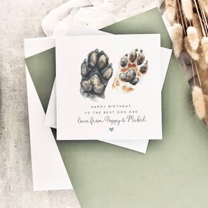 Geburtstagskarte für Hundepapa | 3 Designs - Personalisiert mit Liebe von den Hunden Bester Hund Papa alles Gute zum Geburtstag Geschenk vom Haustier, Hund Papa Geschenk für ihn