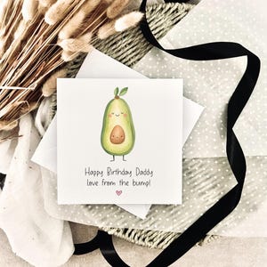 Tarjeta de cumpleaños para papá / Tarjeta con el amor de la pancita, regalo para él de parte del bebé, lindo recuerdo para el futuro papá, tarjeta de cumpleaños para papá de parte del bebé,