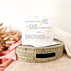 Schwangerschaftsankündigungskarte für Brother to Be | You're Going to Be a Big Bro Karte, Baby-Ankündigung, handgemachtes Andenken, Geschenk für neue Siblings