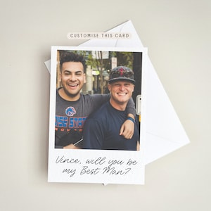 Carte postale pour proposition de mariage serez-vous mon garçon d'honneur, cadeau de mariage pour enterrement de vie de jeune homme, cadeau souvenir boîte aux lettres pour Usher | Photo/nom personnalisés