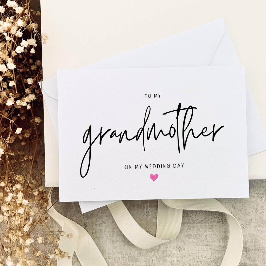 To My Grandmother Thank You Postcard | Gift for Nan From the Bride ...