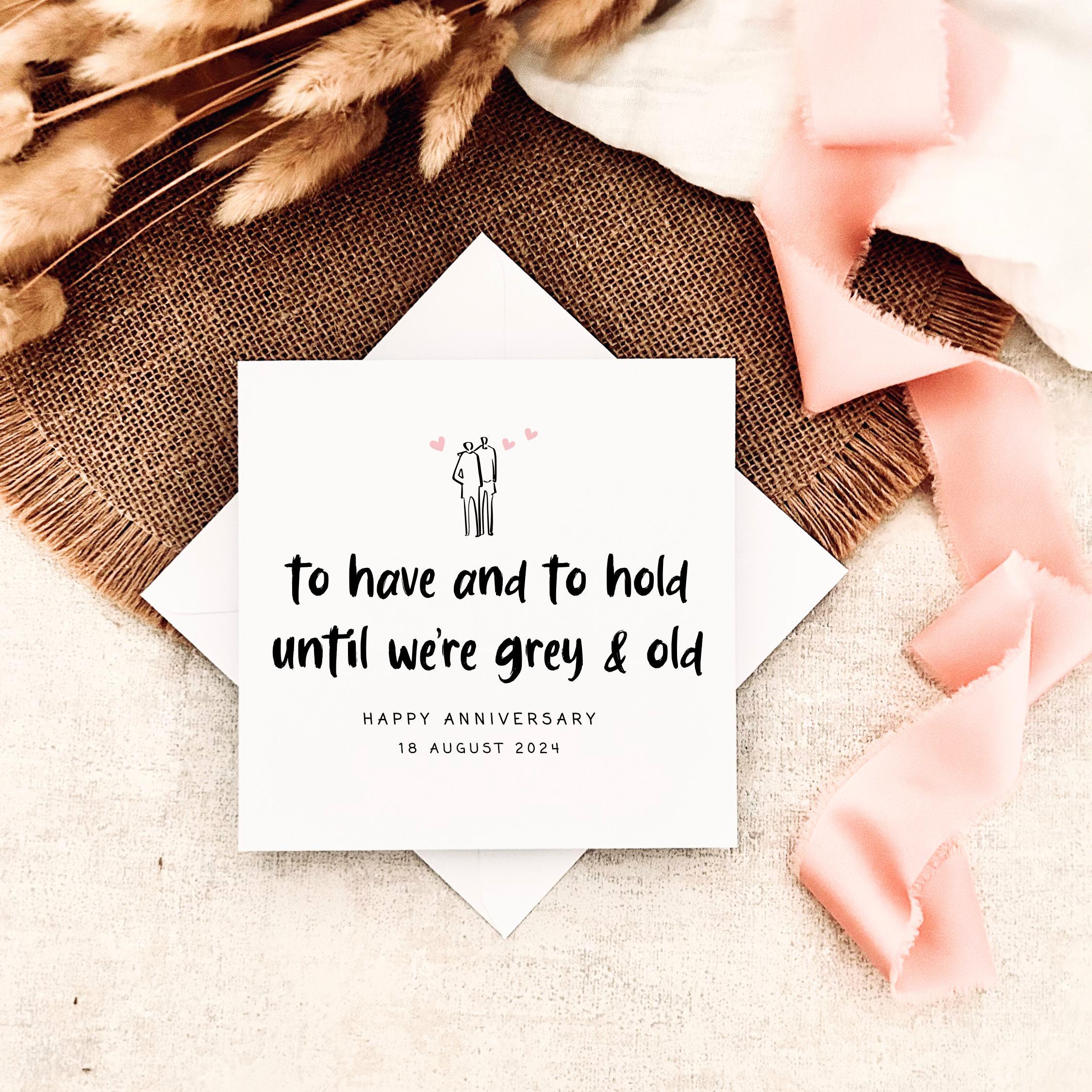 Personalised Anniversary Card | Cute Card for Wife, Anniversary Gift ...