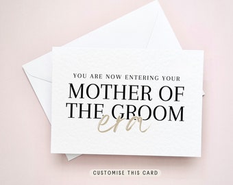 Mother of the Groom Era Postcard | Bridal Party Gift Box, Fun Keepsake Letterbox Gift, Wedding Gift bag filler, Card for Mother In Law