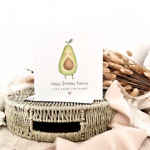 Joyeux anniversaire nounou Love from the Bump, carte d'anniversaire pour grand-mère, cadeau pour elle, joli souvenir pour grand-mère dès son bébé, carte premier petit-enfant