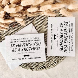 Carte de proposition de frère Best Thing | Carte Serez-vous mon garçon d'honneur, cadeau de meilleur homme pour beau-frère, souvenir de mariage d'huissier personnalisé