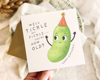 Carte d'anniversaire - Tickle Pickle Old Age Fun - Carte de voeux personnalisée pour ami