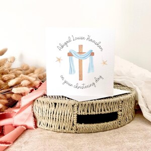 de baptême personnalisée | Souvenir spécial pour filleul, carte de baptême pour filleule, cadeau de baptême pour filleul, nièce ou neveu