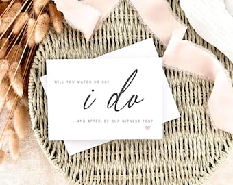 Will You Be Our Witness - Proposal Card for Wedding - Elegant Wedding Invitation Gift for Witness
