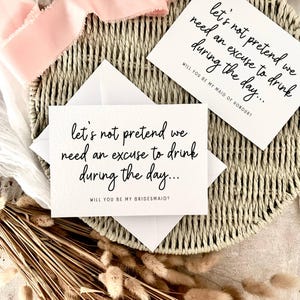 Tagtrinken | Brautjungfer Vorschlag Karte, Lustiges Trauzeugin Vorschlag Geschenk für Sie, Personalisieren Sie meine Brautjungfer Box Hochzeitsgeschenk