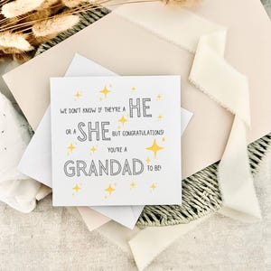 Schwangerschaftsankündigungskarte für Grandad To Be - Überraschungsschwangerschaft enthüllen Andenken, Karte für Ihn Geburtstagskartenideen, Karte von New Baby