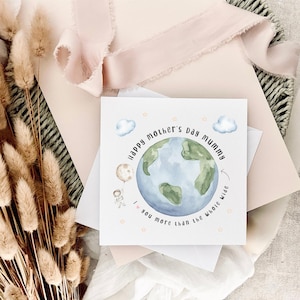 Tarjeta del Día de la Madre para mamá / Regalo del Día de la Madre para mamá, Tarjetas especiales del Día de la Madre, Linda tarjeta del Día de la Madre, Tarjeta para mamá de Kid / Wide World