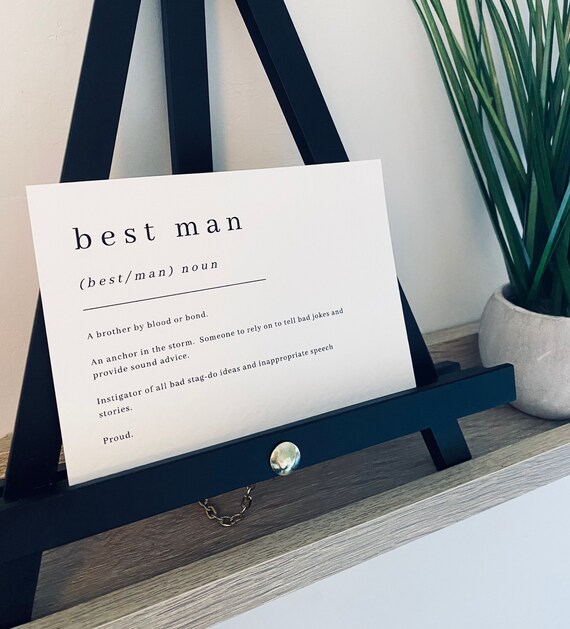 Best Man Definition Note Card Best Man Gift Will You Be My Etsy UK Best Man Definition Note Card Best Man Gift Will You Be My Etsy UK