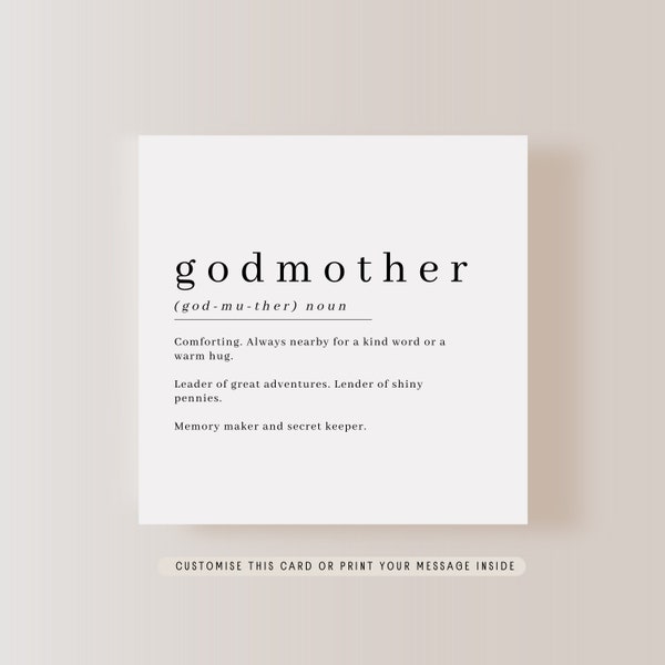 Godmother Card Etsy