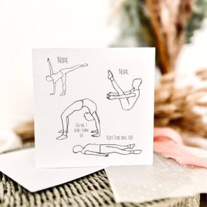 Yoga Poses Birthday Card | Funny Yoga Card for Instructor, Personalised Gift for Pilates Teacher, Yoga Lover Gift for Her, Birthday For Him