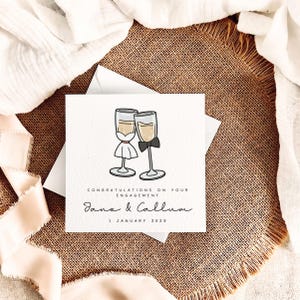 Carte de fiançailles pour couple | Cadeau pour monsieur et madame, proposition de mariage, cadeau personnalisé pour les mariés, carte de félicitations amusante personnalisée