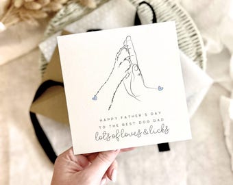 Father's Day Greeting Card from the Dog - With Love From The Dog - Personalised Dog Dad Keepsake for Pet Lover