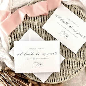 Pinky Versprechen Vorschlag Karte | Willst du meine Brautjungfer sein Karte, Trauzeugin Geschenk, personalisiertes Brautmitbringsel, Brautjungfer Box Karte