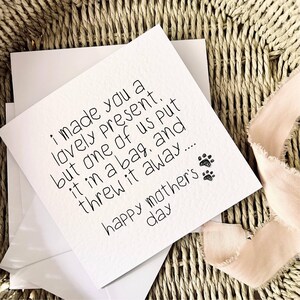 Tarjeta del Día de la Madre de un Perro / Tarjeta de felicitación para mamá perruna, divertido regalo de amor del Día de la Madre de un Perro, regalo para amantes de los perros, tarjeta para niñera de perros