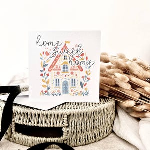 Nieuwe thuiskaart | Kleurrijk housewarmingcadeau, nieuwe thuisaandenken voor vrienden, gefeliciteerd First Home Card, gepersonaliseerde Happy Moving Day