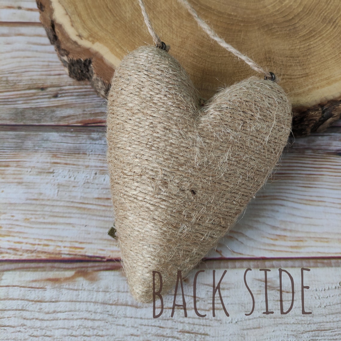 Rustic Hanging Heart Ornament With Key, Farmhouse Home Hanging Decor ...